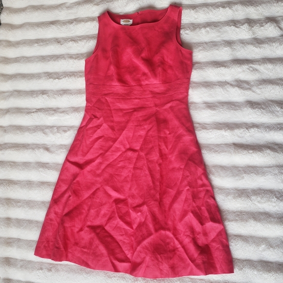 Talbots Irish linen bright pink vintage sleeveless dress - Picture 4 of 4